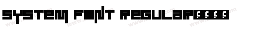System Font Regular字体转换